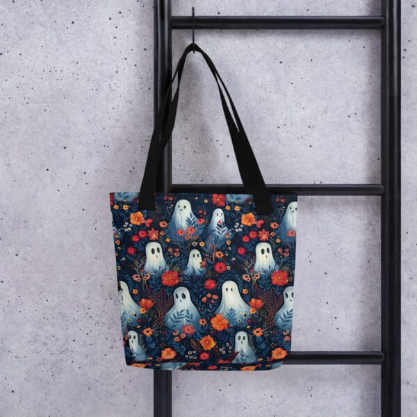 Floral Ghost Wallpaper Tote bag