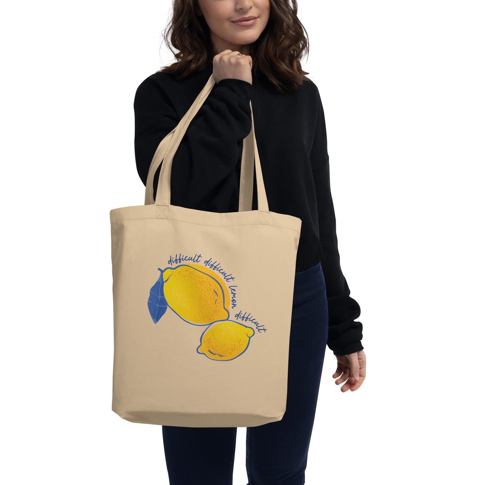 Difficult Lemon - Eco Tote Bag - Image 4