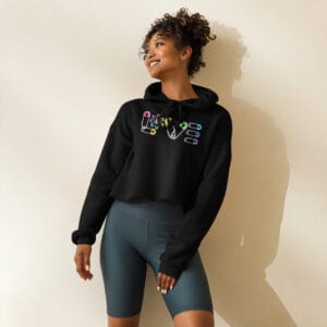Safety Pin Pride Love - Crop Hoodie