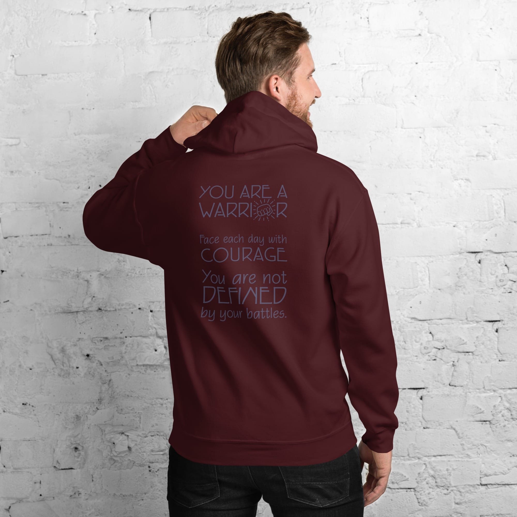 You are a Warrior - Stay Positive - Unisex Hoodie - Image 3